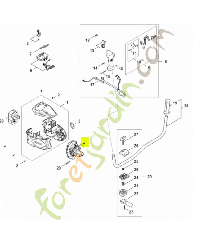 Moteur complet 80 FA08-011-6005 - Pièce détachée Stihl
