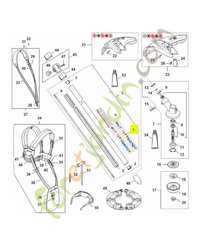 Pictogramme d'avertissement fsa eu FA08-967-7200- Pièce détachée Stihl