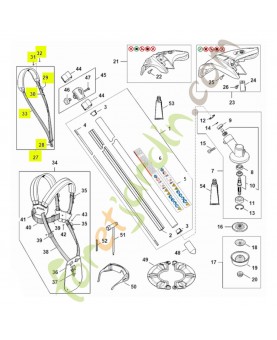 Harnais simple Stihl pour petite débroussailleuse ref 4119-710-9012