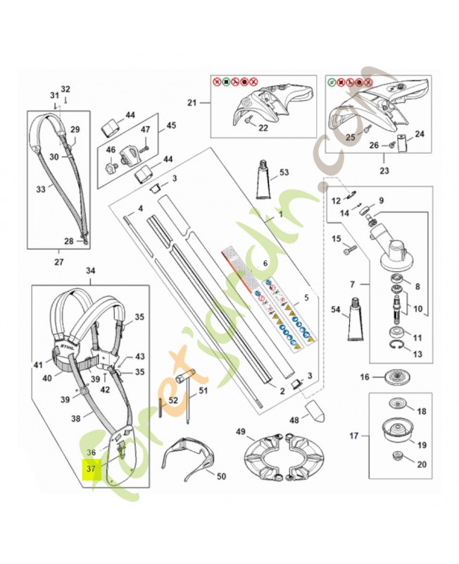 Mousqueton 4147-710-6900- Pièce détachée Stihl