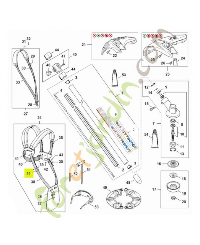Boucle de réglage 25 mm 4119-718-6300- Pièce détachée Stihl