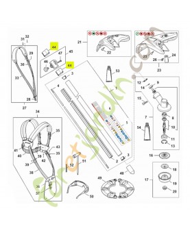 Support ø 25.4 mm 0000-182-2100 - Pièce détachée Stihl