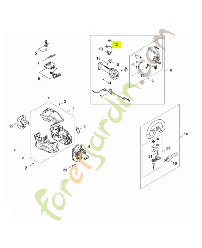 Interrupteur 4859-430-0500- Pièce de détachée Sithl