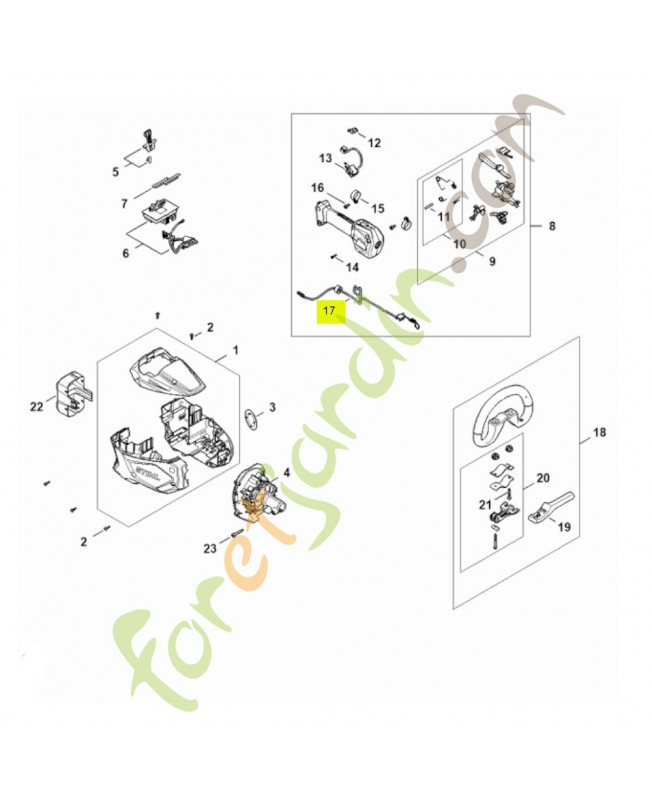 Faisceau de câbles FA08-440-3000- Pièce détachée Stihl
