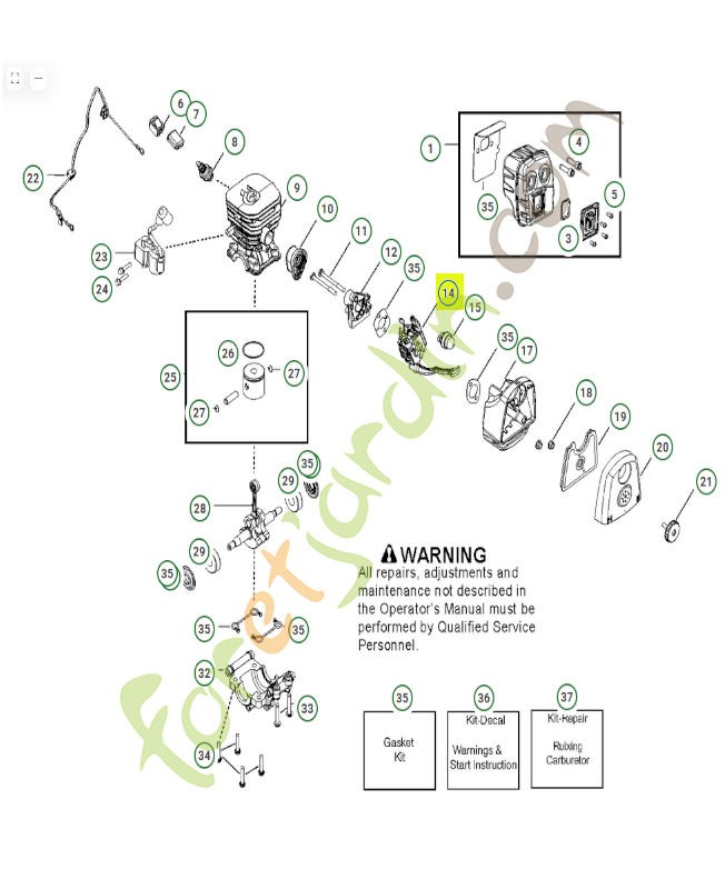 Kit carburateur 590460102. Pièce détachée Husqvarna