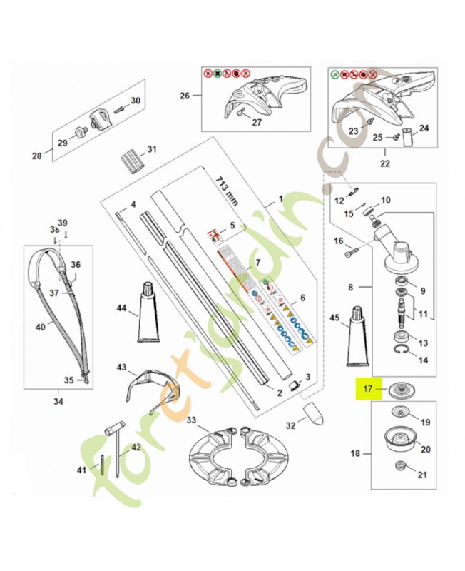 Rondelle de pression stihl ref. 4137-710-3800 Remplace référence 4137-710-3801