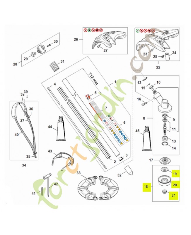 Jeu de pièces outils 4001-007-4400- Pièce détachée Stihl
