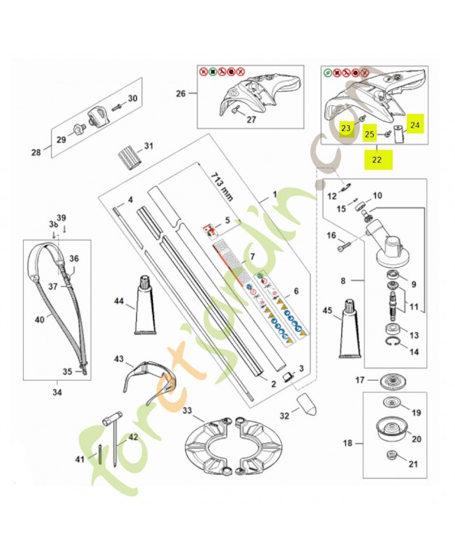 Pièce de protection Ø 380 mm 4144-710-8127 - Pièce détachée Stihl