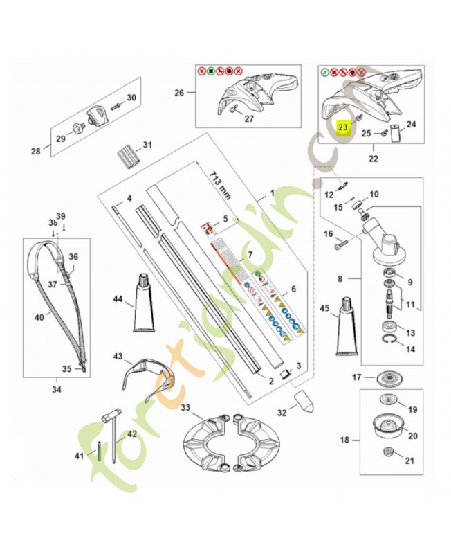 Vis cylindrique IS-M5x17 9022-319-0981- Pièce de détachée Sithl