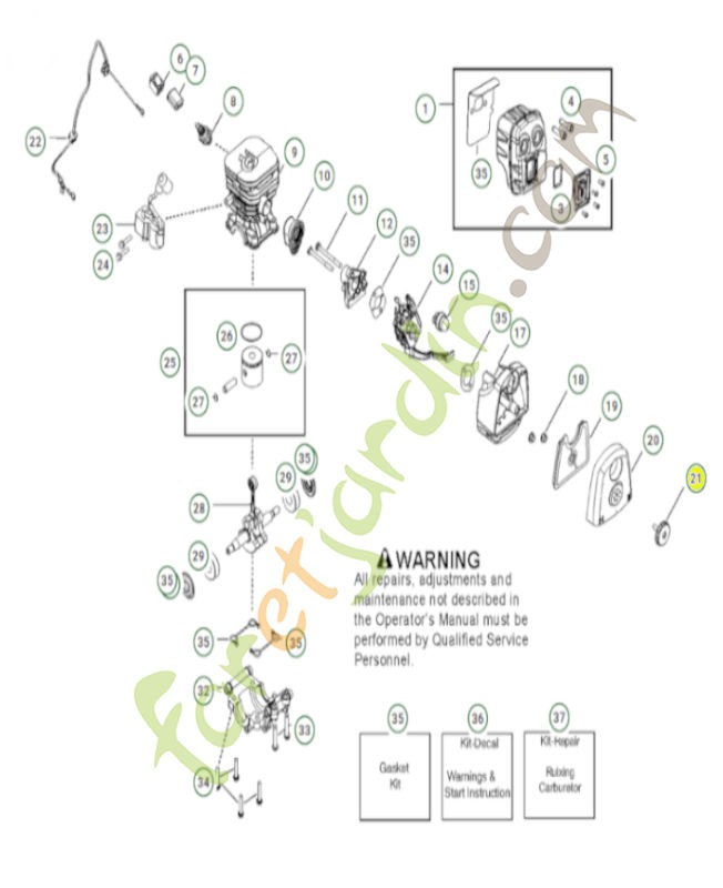 Bouchon 530059796- Pièce de détachée Husqvarna