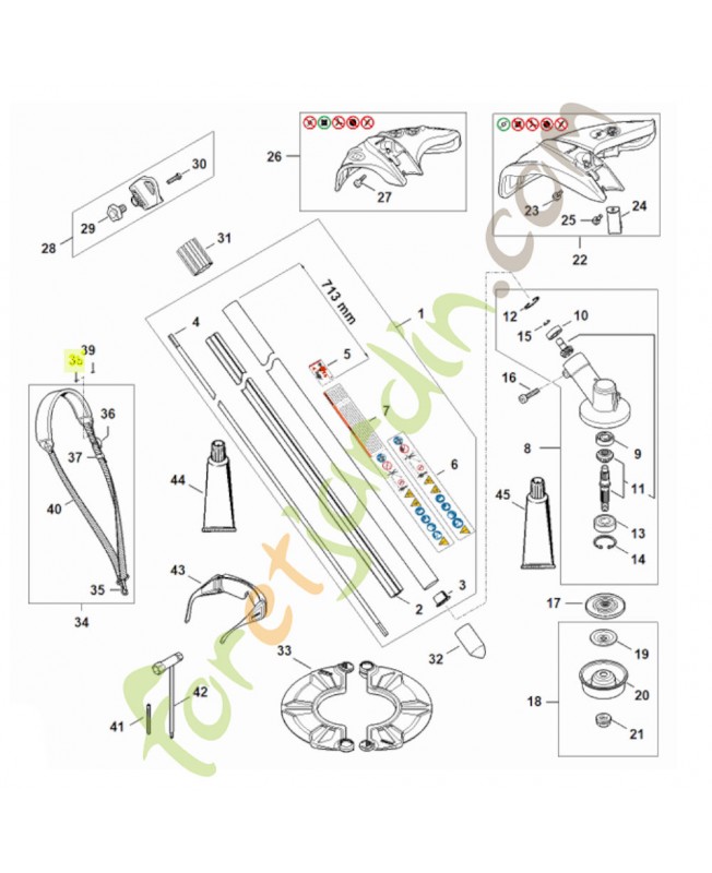 Rivet 9408-021-4530. Pièce de rechange Sithl