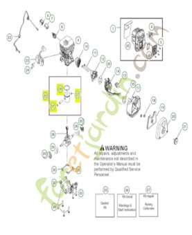 Kit - piston (incl. 26,27 ) 545081814. Pièce de rechange Husqvarna