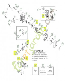 Jeu de joints 545081813- Pièce de détachée Husqvarna