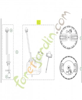 Réservoir  581337205 - Pièce de détachée Husqvarna