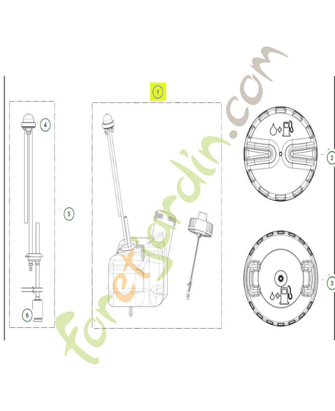 Réservoir  581337205 - Pièce de détachée Husqvarna