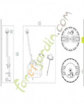 Bouchon de reservoir 578931503. Pièce de rechange Husqvarna