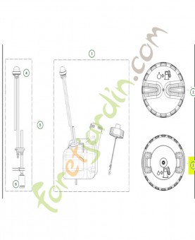 Bouchon de réservoir  578931504- Pièce détachée Husqvarna