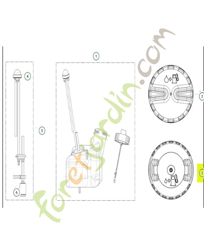 Bouchon de réservoir  578931504- Pièce détachée Husqvarna