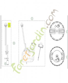 Poire d'amorçage référence 530047721 - Pièce de rechange Husqvarna.