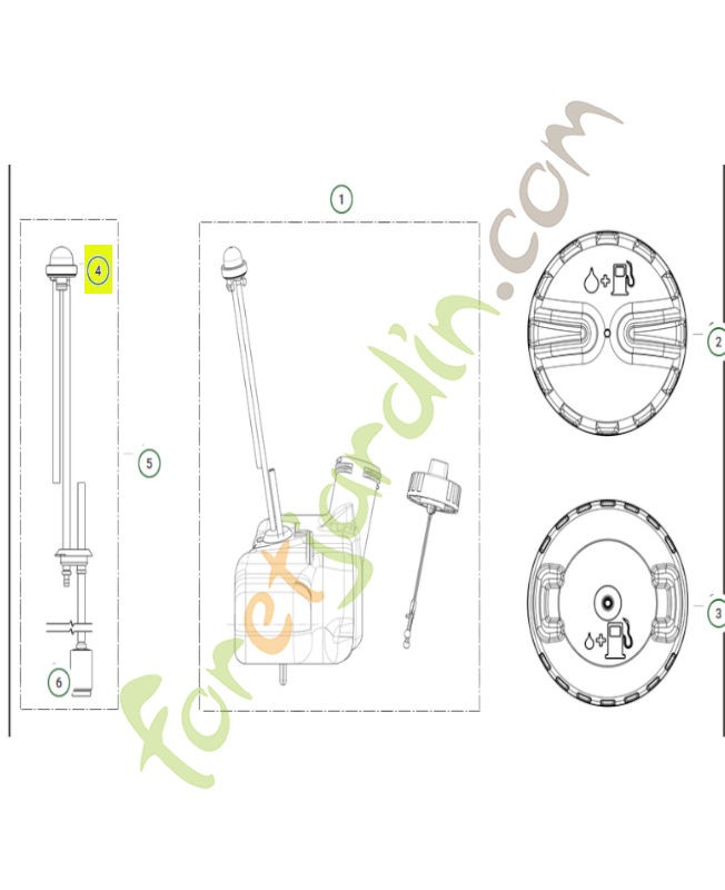 Poire d'amorçage référence 530047721 - Pièce de rechange Husqvarna.