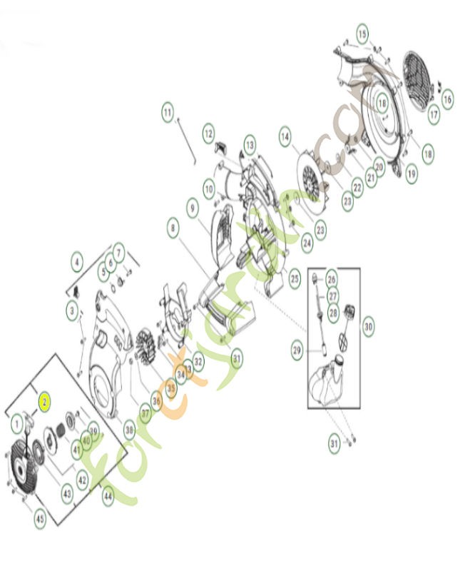poignée 545043204- Pièce de détachée Husqvarna