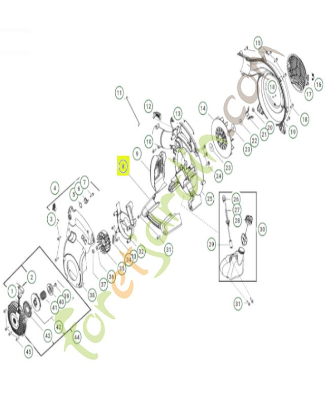 Poignée 545119002 - Pièce de détachée Husqvarna
