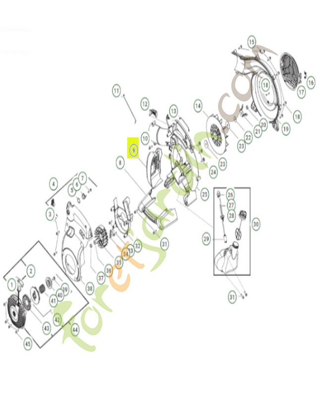 Couvercle 599707601 . Pièce détachée Husqvarna