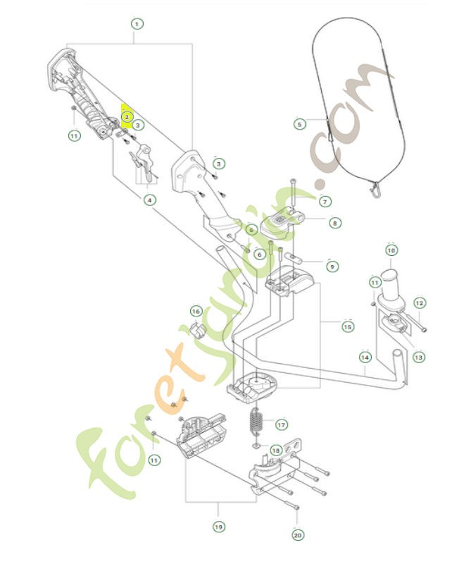 Arrêtoir de câble  579715501- Pièce détachée Husqvarna