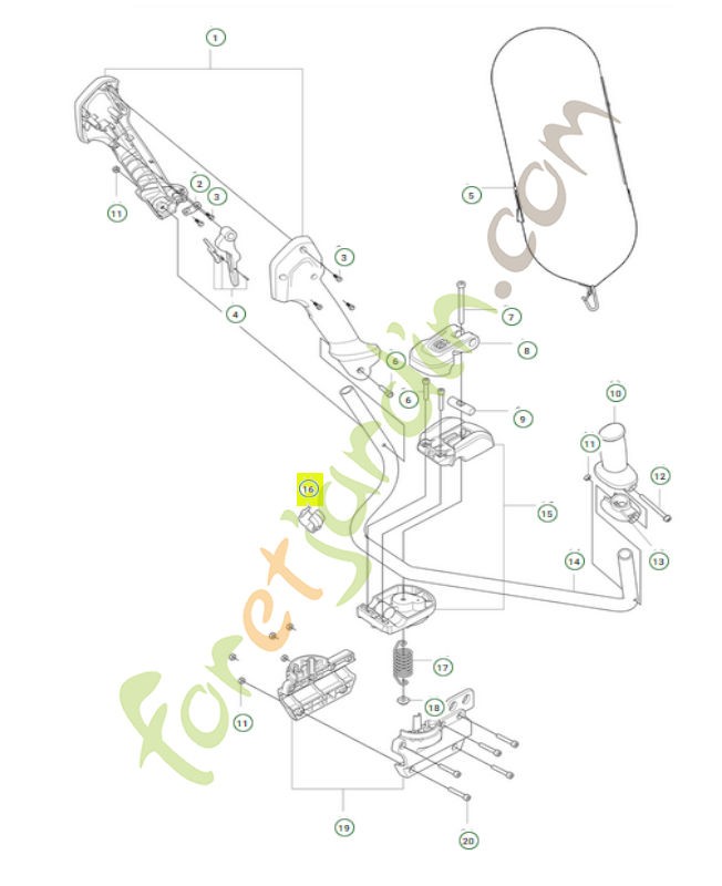 Agrafe référence 502211201- Pièce de détachée Husqvarna