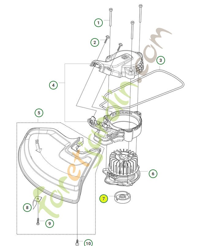 Rondelle d'espacement 529970401- Pièce détachée Husqvarna