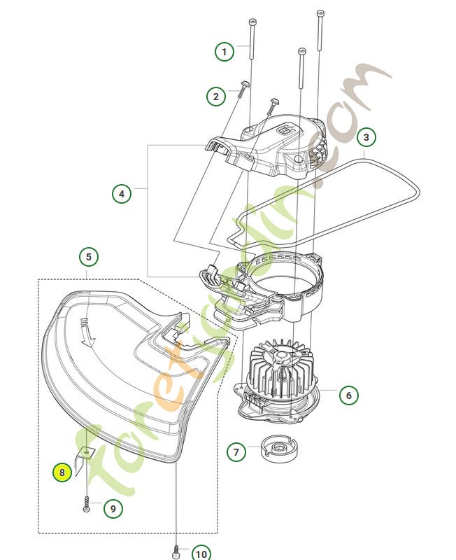 Couteau 330mm  529970201- Pièce détachée Husqvarna
