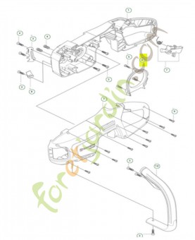 Couvercle ventilateur Référence 546601101 Pièce détachée Husqvarna