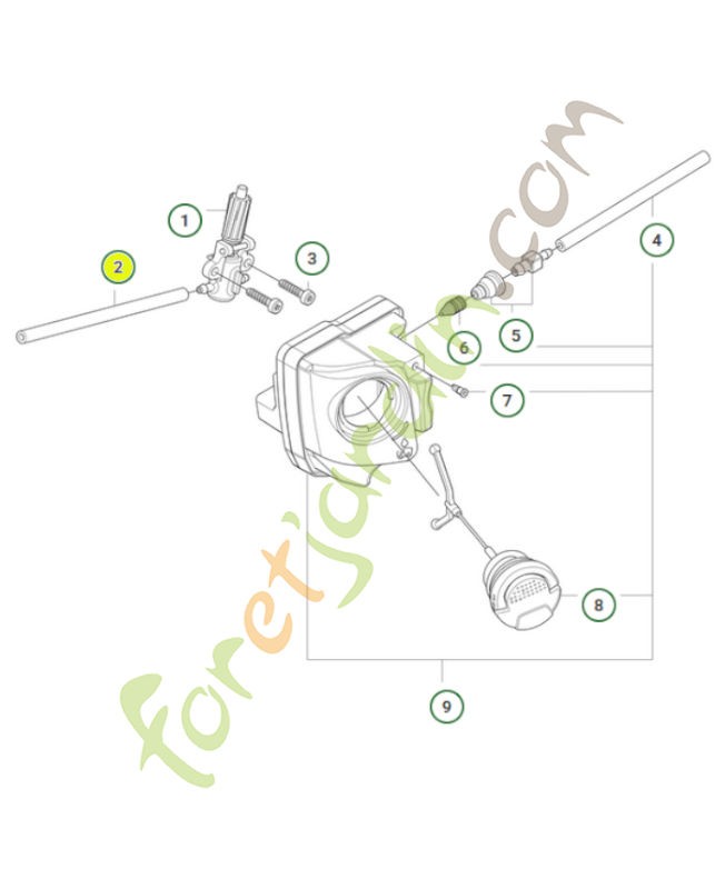 Tube de sortie d'huile - Réf. 546865701-Pièce détachée Husqvarna