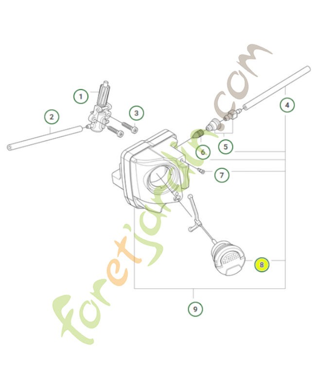 Bouchon de réservoir - Réf. 577878606-Pièce détachée Husqvarna