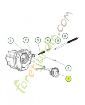 Bouchon de réservoir  - Réf. 522620001-Pièce détachée Husqvarna Remplace référence 522620003