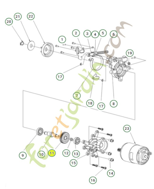 Engrenage conique 33 dents 585588801 - Pièce détachée Husqvarna