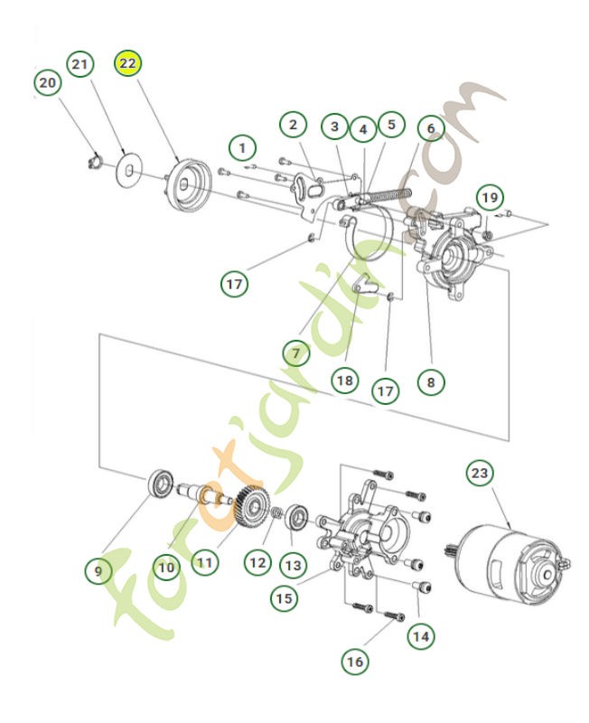 Engrenage à vis 585589601  - Pièce détachée Husqvarna