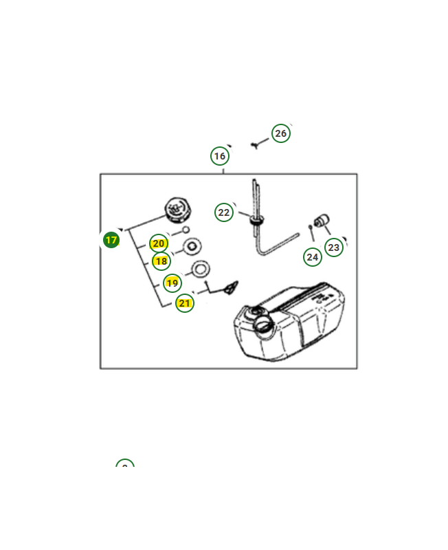 Bouchon de réservoir complet
