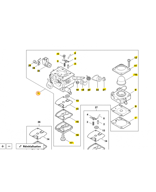 Carburateur STIHL REF. 4147-120-0628