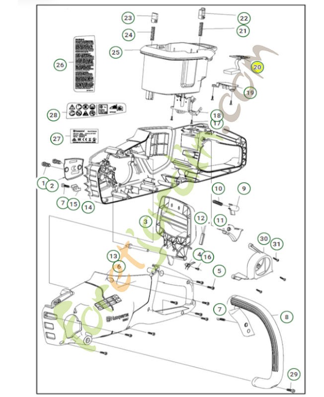 CLE DE BLOCAGE 585592101- Pièce détachée Husqvarna