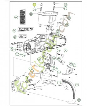 Bouton poussoir 585636001 - Pièce de détachée Husqvarna