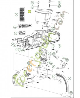 Boitier pour batterie 585593001- Pièce détachée Husqvarna