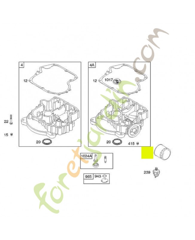 492932S Filtre à huile Briggs & Stratton
