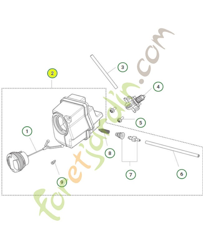 Réservoir 538631001-Pièce détachée Husqvarna