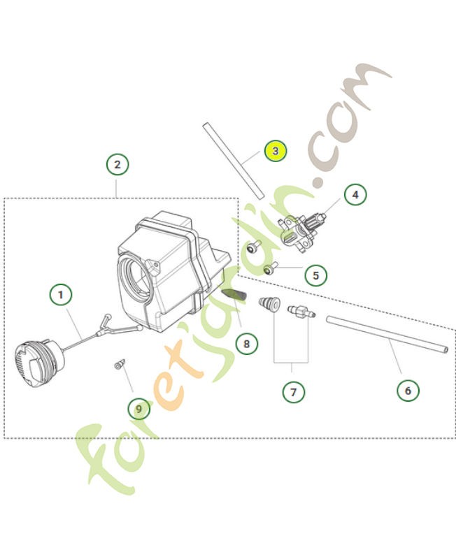 Tuyau d'huile 585566601- Pièce de détachée Husqvarna
