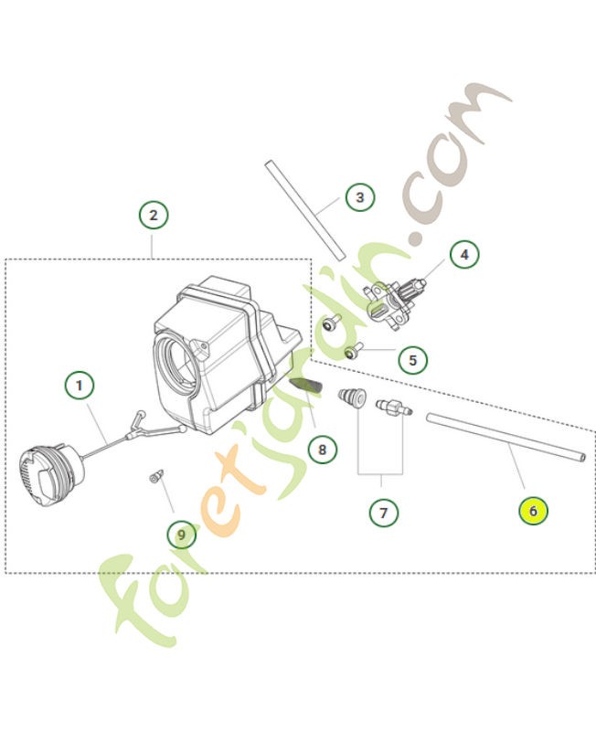 Tuyau d'huile  - Réf. 535670301-Pièce détachée  Husqvarna