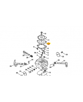 Membrane de réglage stihl ref. 1123-121-4700