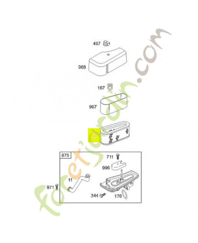 496894s element filtre a air - Pièce détachée pour moteur thermique Briggs et Straton