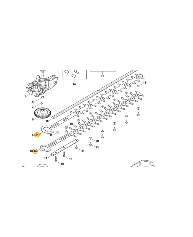 Jeu de deux couteaux 450 mm