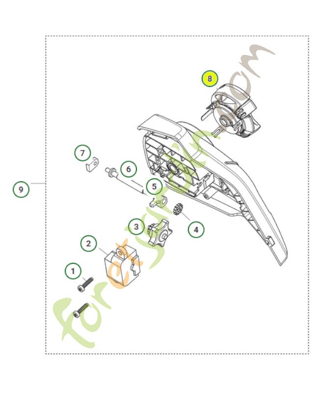 Bouton 591471101. Pièce détachée Husqvarna